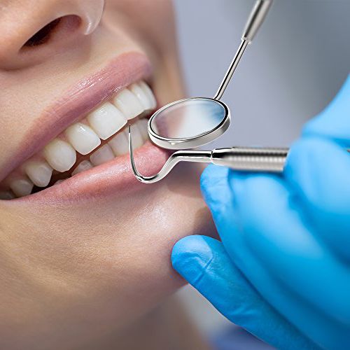 Close-up dental examination
